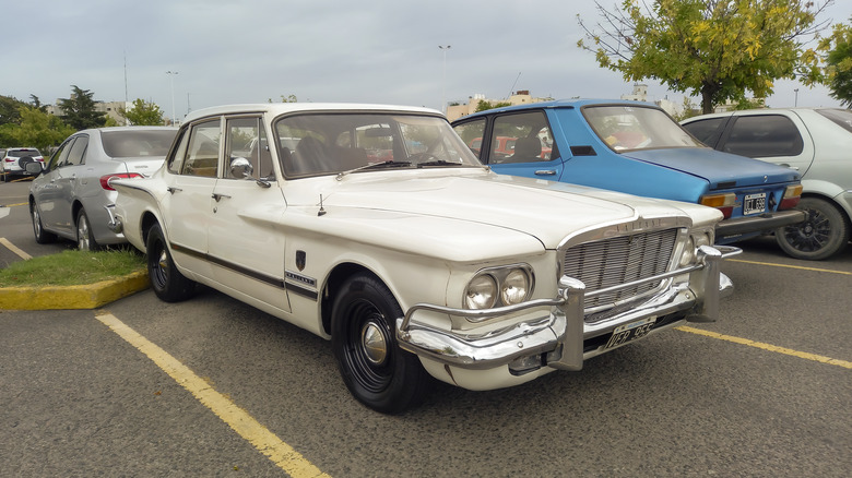 Chrysler Valiant in parking space