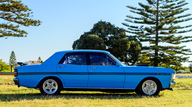 Ford Falcon 351-GT parked on grass