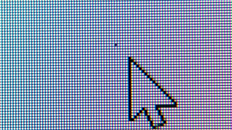 Cursor pointing at dead pixel