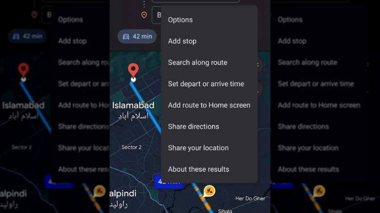 Add stops in Google Maps