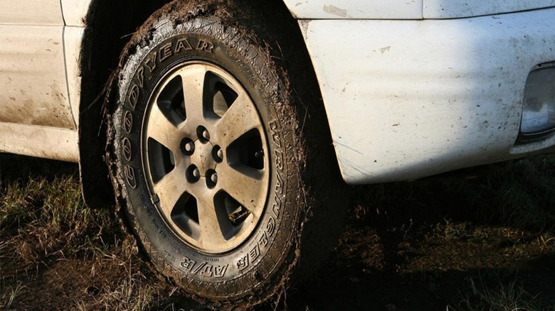 Mud on Goodyear all-terrain tires