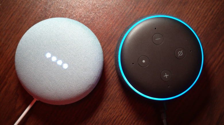 Amazon and google smart speakers