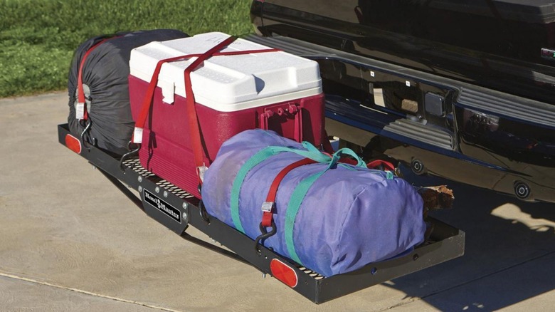 Cargo carrier on the back of a truck