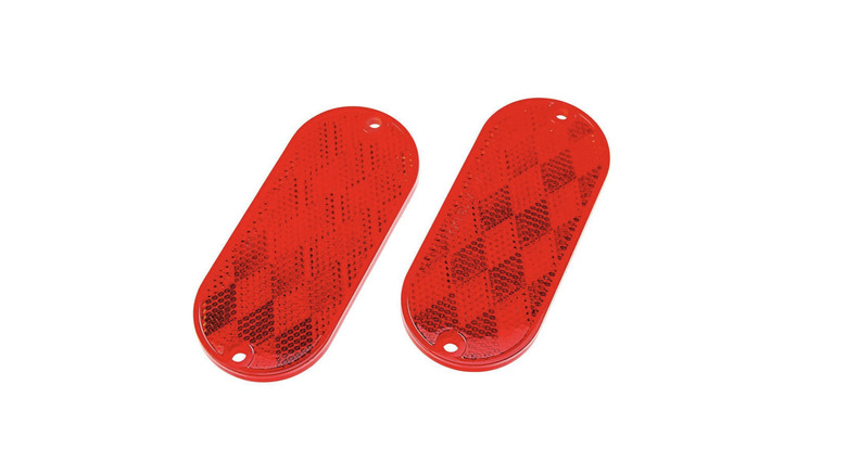 The Kenway Red Oval Stick-On Reflectors, 2-Pack