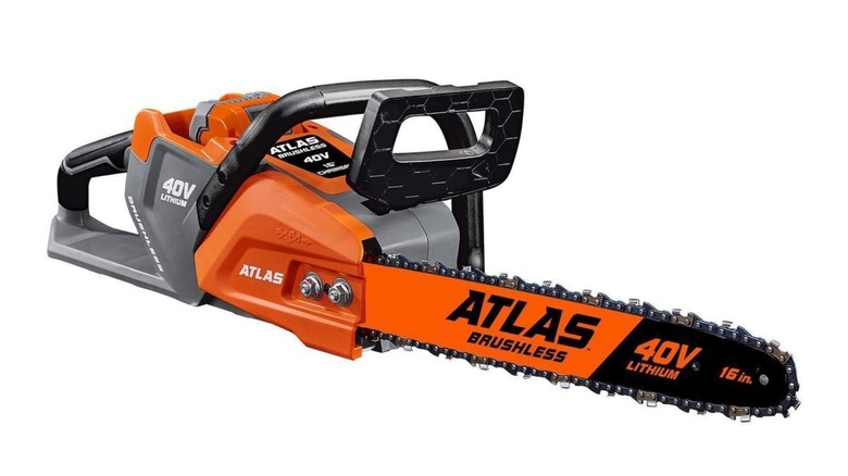 Chainsaw with white background