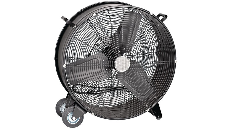 Utility fan on white background