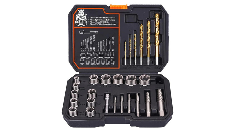 Tire repair kit with white background