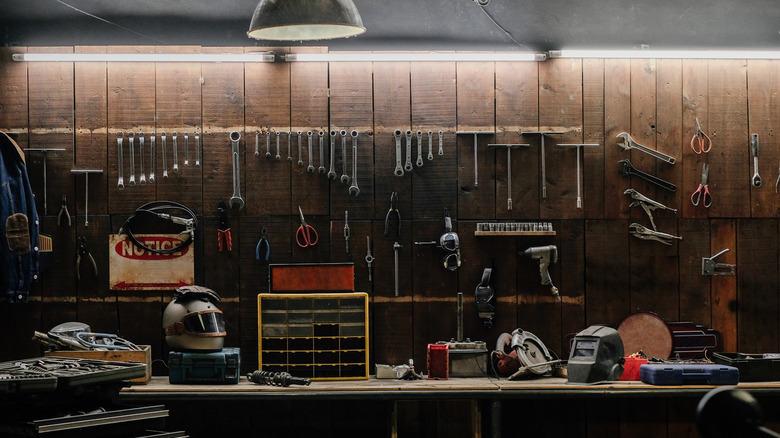 an organized garage