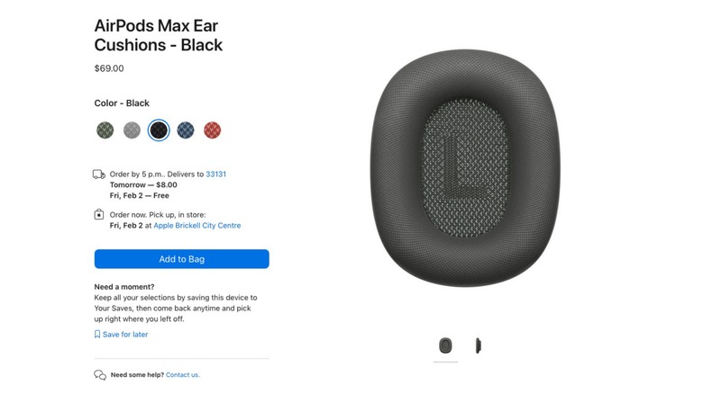 AirPods Max ear cushions