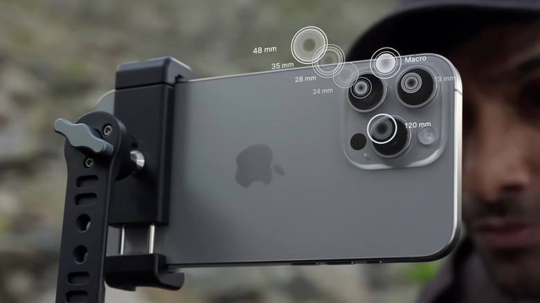 Different focal lengths on iPhone 15 Pro's camera