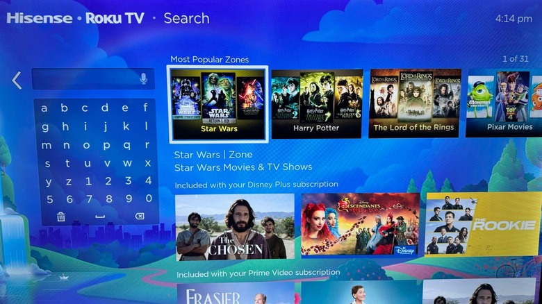 Roku search page