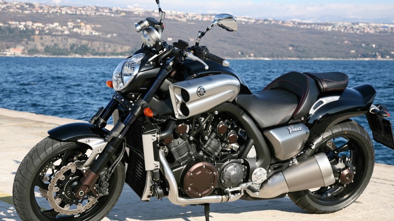 A lone 2009 Yamaha VMAX