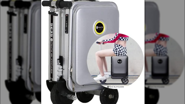 Smart rideable space suitcase smart luggage