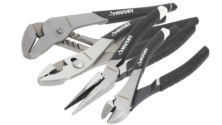 Husky pliers grouped together