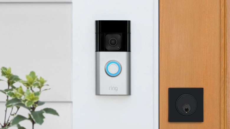 Ring Doorbell Plus on doorframe