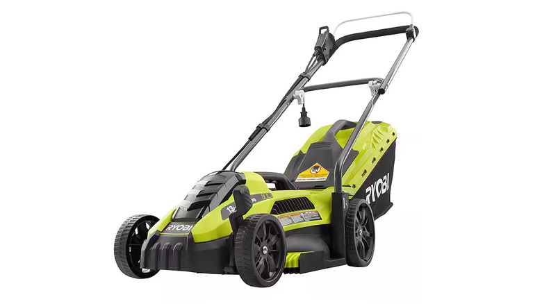 The RYOBI 13 in. 11 Amp Corded Electric Walk Behind Push Mower