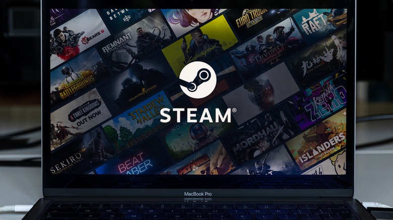 Steam on a laptop