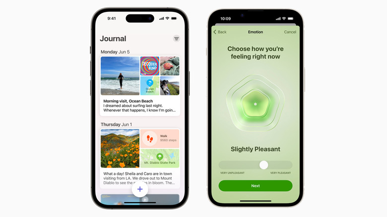 iphone journal health app emotions