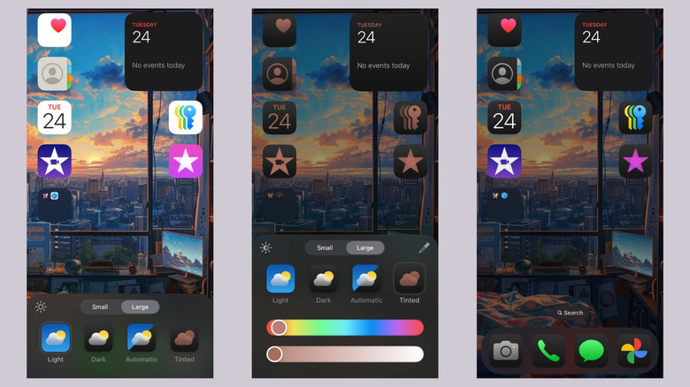 iOS 18 app icons and widgets customizations