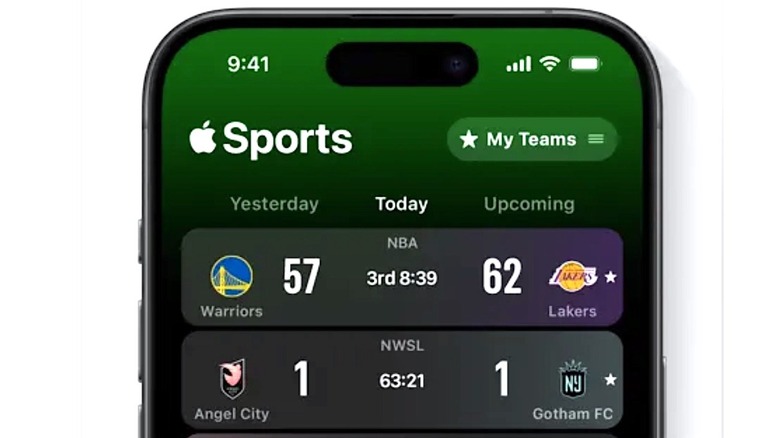 Apple Sports App updates