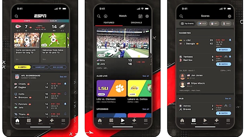 Pics of ESPN app
