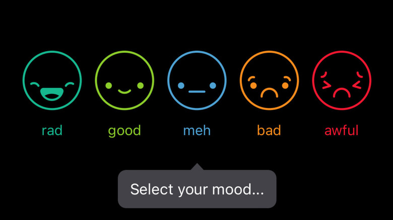 Daylio mood tracking chart