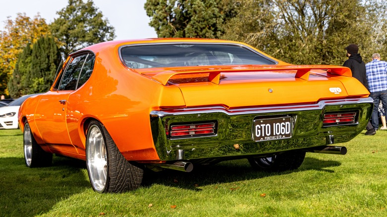 Rear 3/4 view of Pontiac GTO Judge