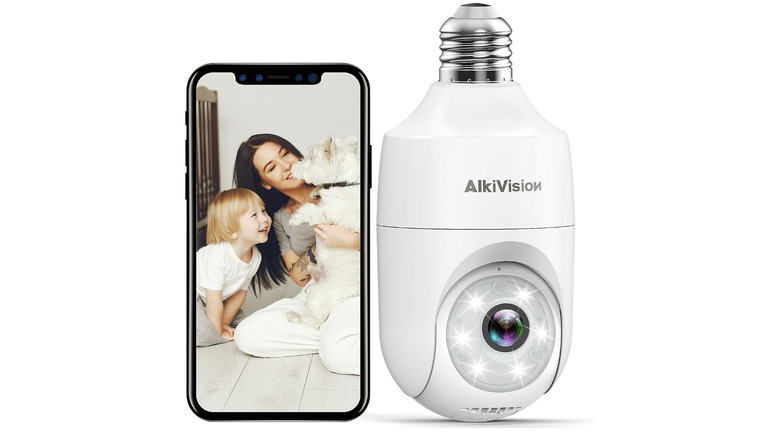 The Alkivision 2K Light Bulb Security Camera 