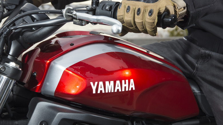 person riding a Yamaha motorycle