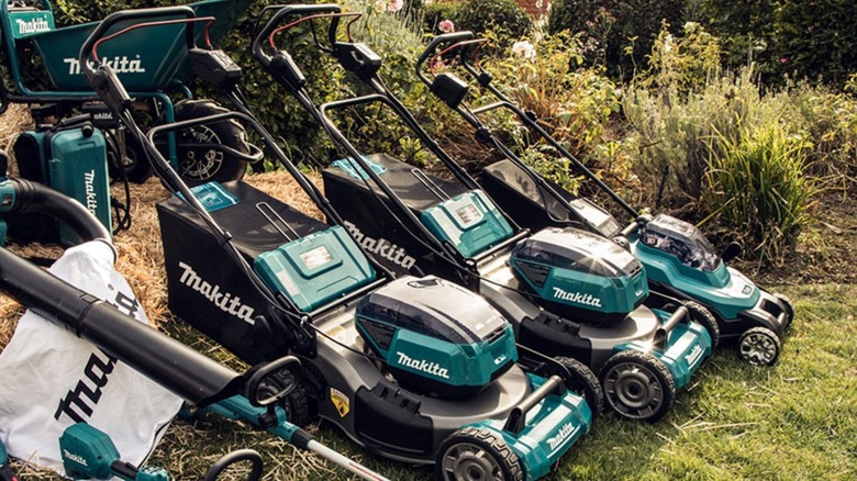 Makita yard tools outside