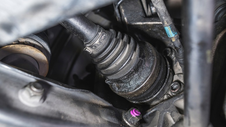 leaking CV joint boot