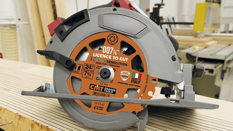 CMT demolition blade in circular saw