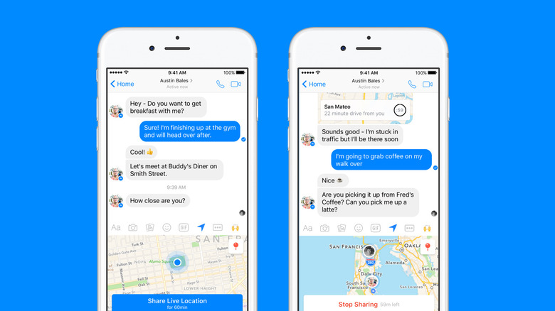 Messenger Live Location feature