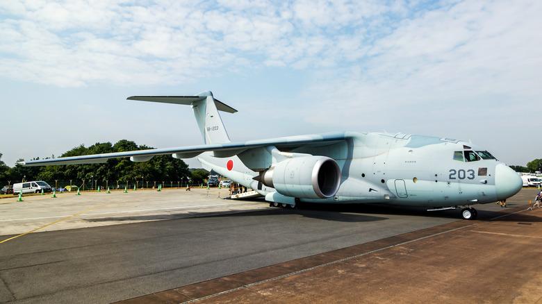 C-2 plane sitting on tarmac