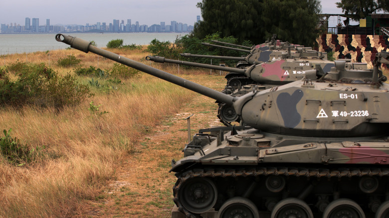 Walker Bulldog tanks displayed