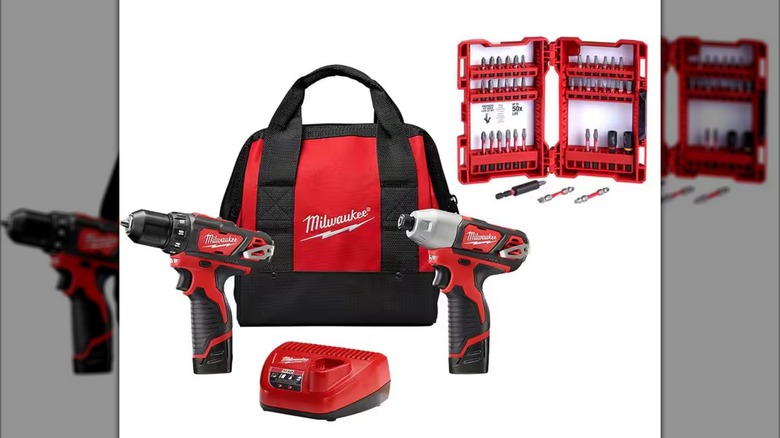 Milwaukee M12 drill and impact driver kit