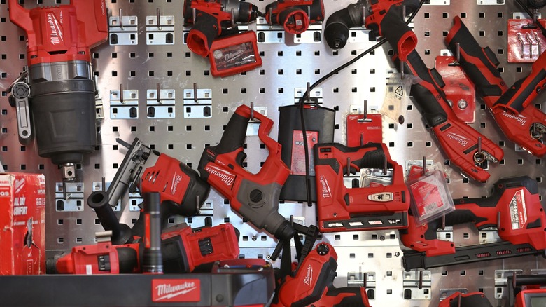 various Milwaukee tools