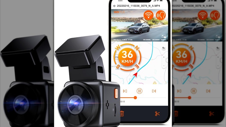 Vantrue E1 Lite dash cam and app