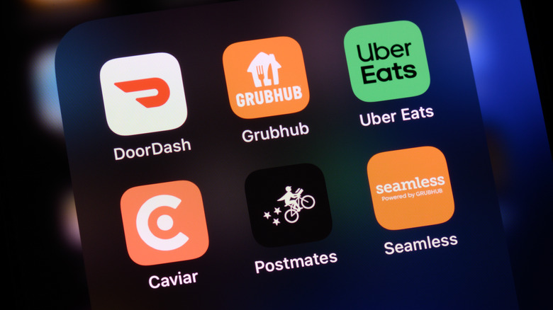 food delivery app icons