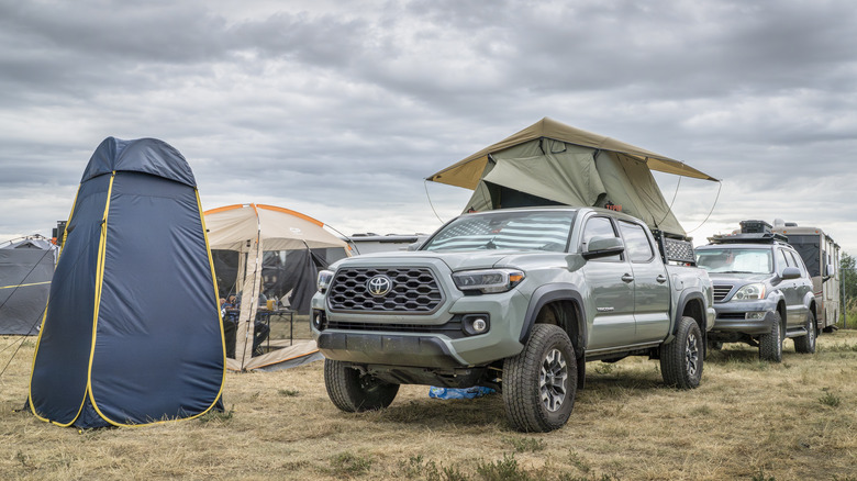 tacoma with a tent