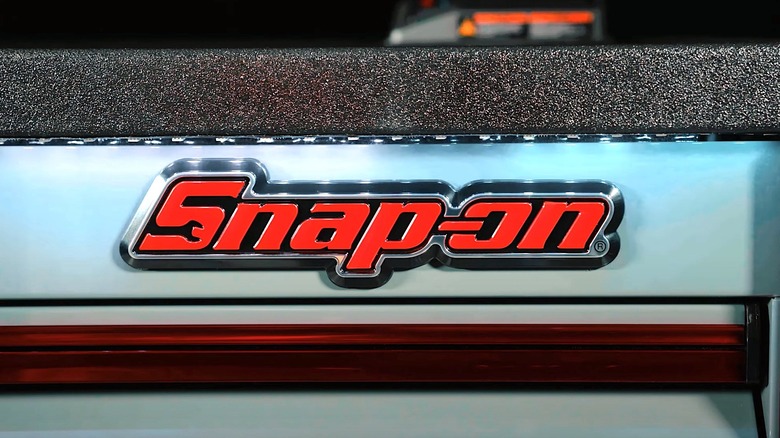 Snap-on logo on a tool box