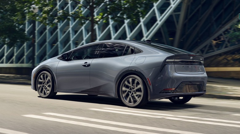 Toyota Prius Prime driving on road