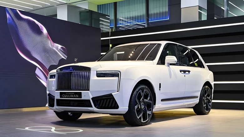 Rolls-Royce Cullinan parked showroom