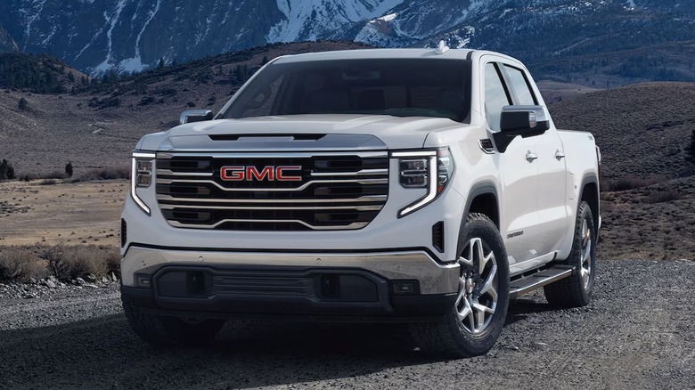 2024 GMC Sierra parked gravel