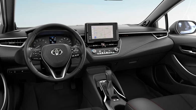 Corolla Hybrid showing infotainment system