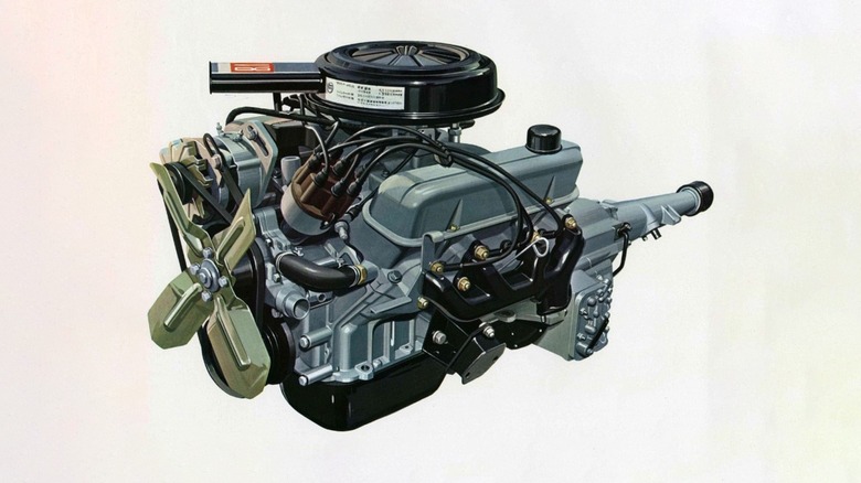 a catalog image of the Toyota V engine for the Toyota Crown Eight