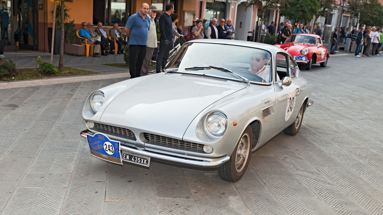 silver ASA 1000 GT  driving in road rally