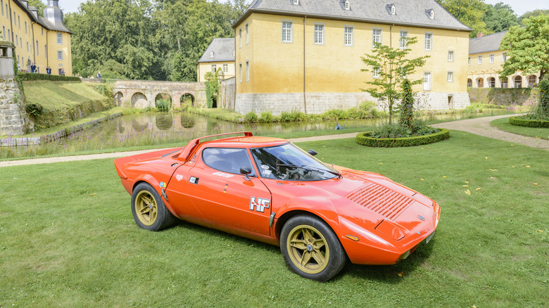 Lancia Stratos HF parked in grass