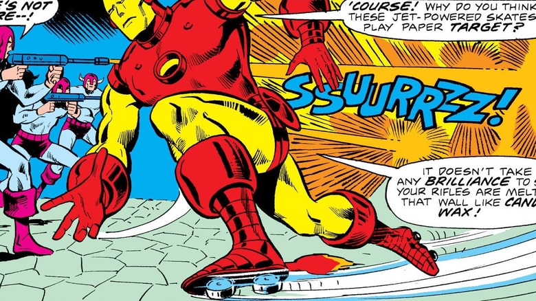 Iron Man using Jet-Powered Skates