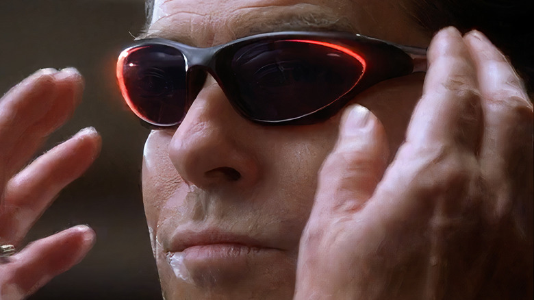 James Bond wearing VR glasses